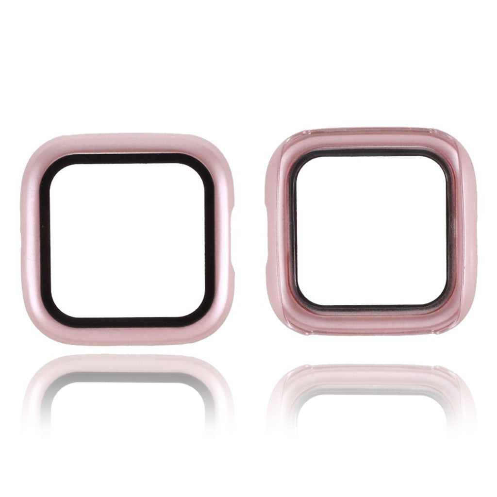 Meget Fed Fitbit Versa 2 Cover med Skærmbeskytter i Silikone og Hærdet Glas - Pink#serie_2