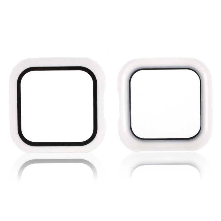 Meget Fed Fitbit Versa 2 Cover med Skærmbeskytter i Silikone og Hærdet Glas - Hvid#serie_5