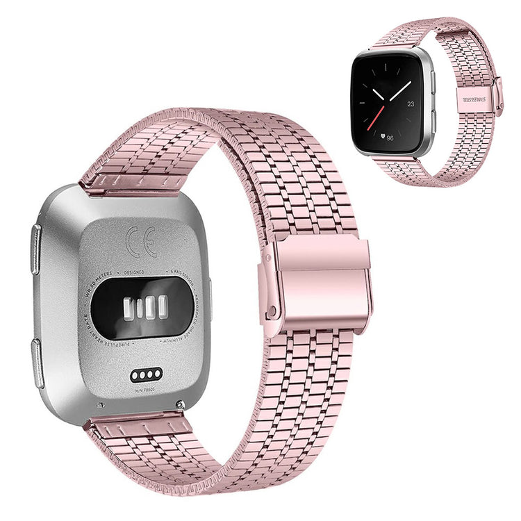 Yndigt Fitbit Versa 2 / Fitbit Versa Lite Metal Rem - Pink#serie_4