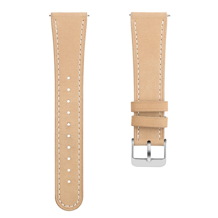 Elegant Fitbit Versa 2 / Fitbit Versa Lite Ægte læder Urrem - Brun#serie_6