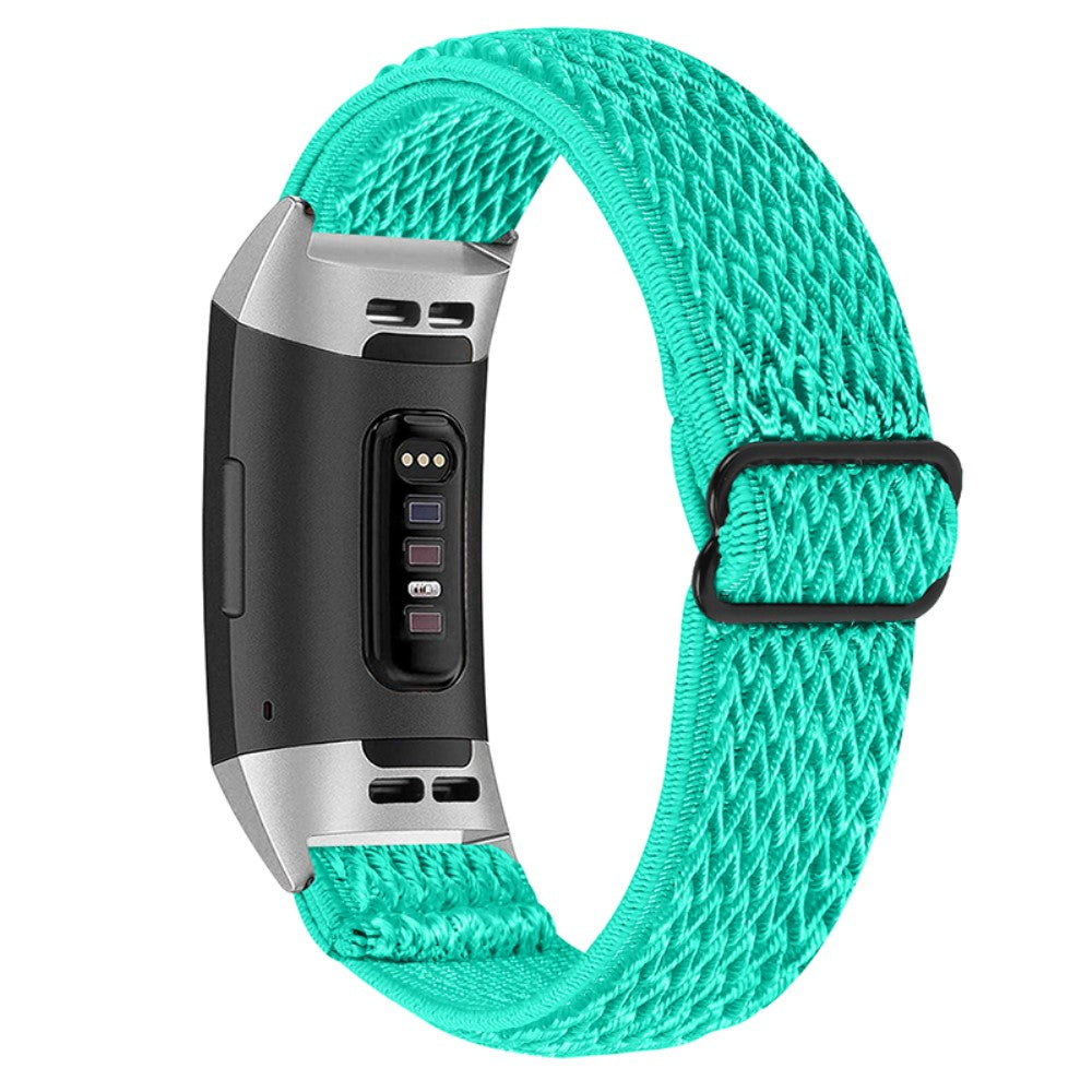 Super pænt Fitbit Charge 4 / Fitbit Charge 3 Nylon Rem - Grøn#serie_2