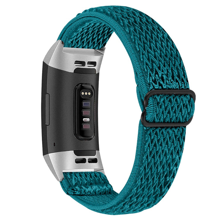 Super pænt Fitbit Charge 4 / Fitbit Charge 3 Nylon Rem - Grøn#serie_9