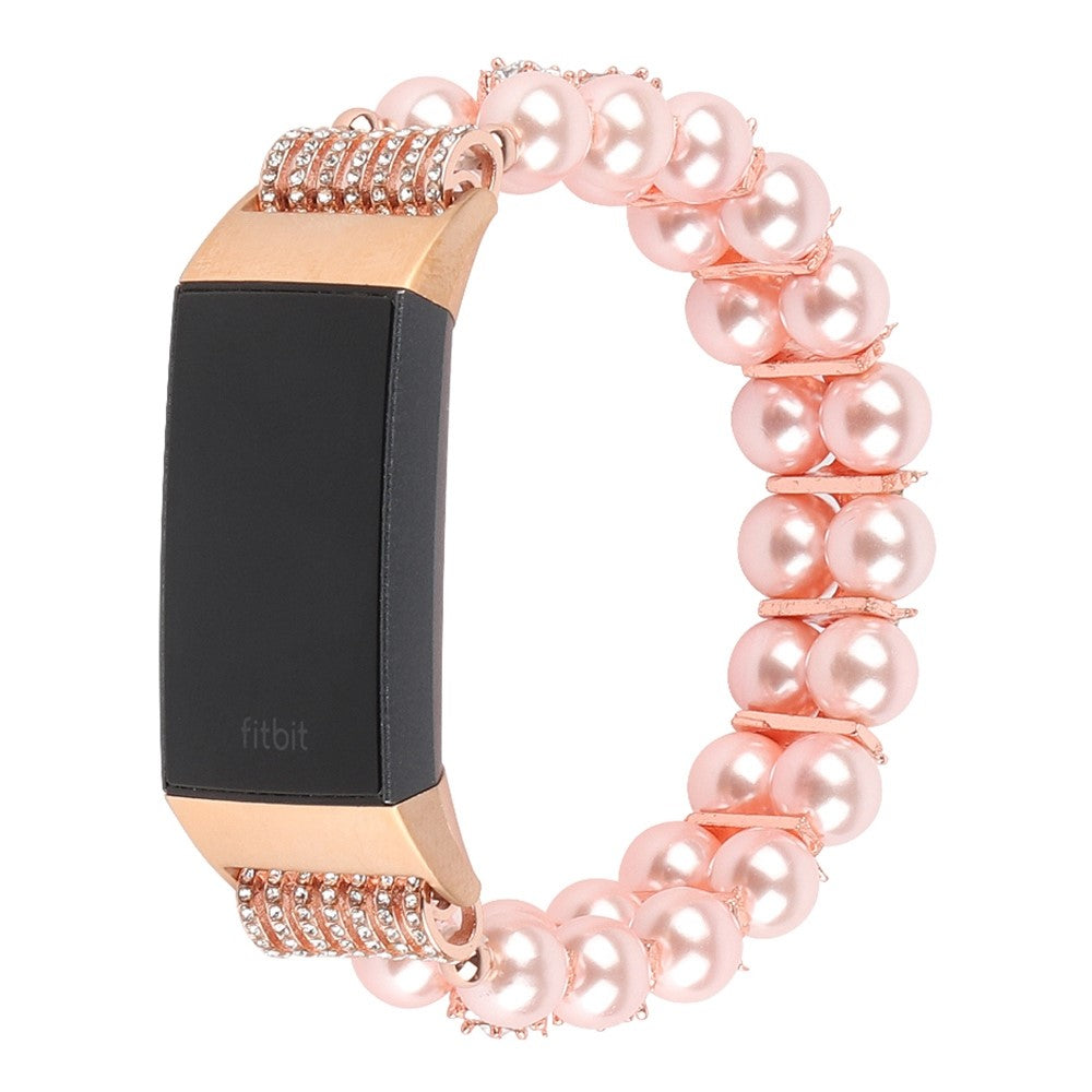 Vildt flot Fitbit Charge 4 / Fitbit Charge 3 Rhinsten Urrem - Pink#serie_2