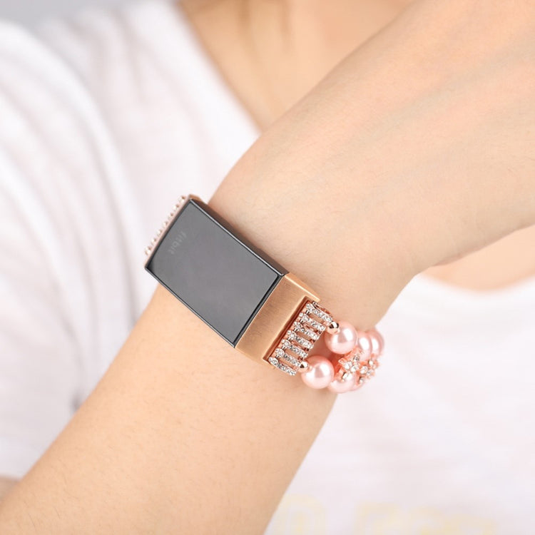Vildt flot Fitbit Charge 4 / Fitbit Charge 3 Rhinsten Urrem - Pink#serie_2