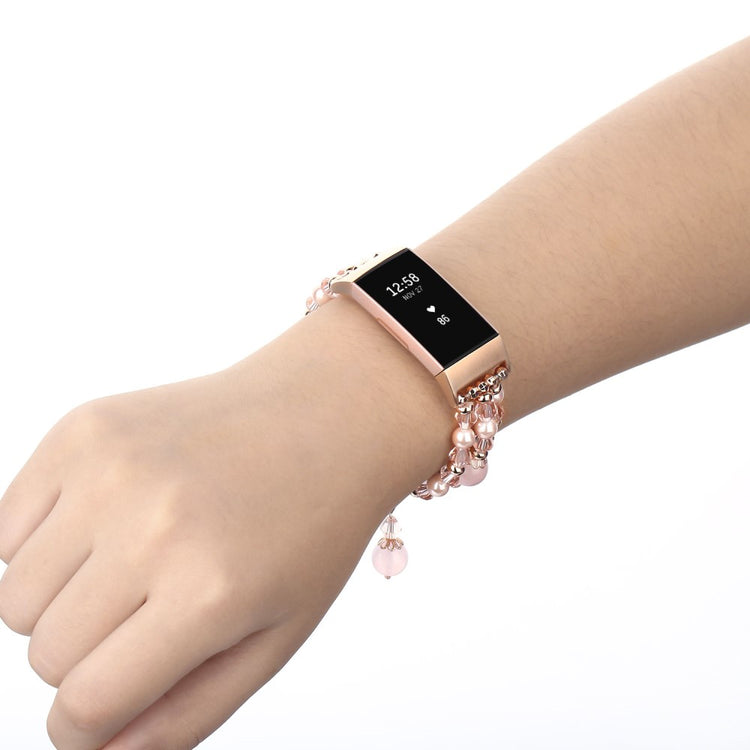 Cool Fitbit Charge 4 / Fitbit Charge 3 Metal og Plastik Rem - Pink#serie_1