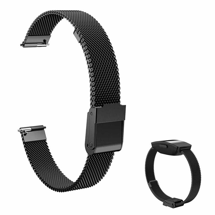 Vildt nydelig Fitbit Ace 2 / Fitbit Inspire Metal Rem - Sort#serie_2