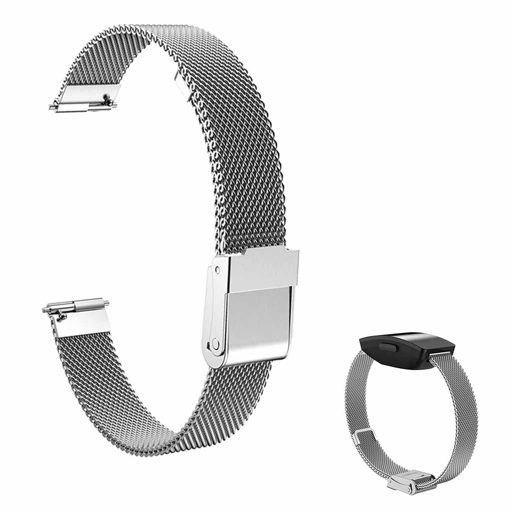 Vildt nydelig Fitbit Ace 2 / Fitbit Inspire Metal Rem - Sølv#serie_5