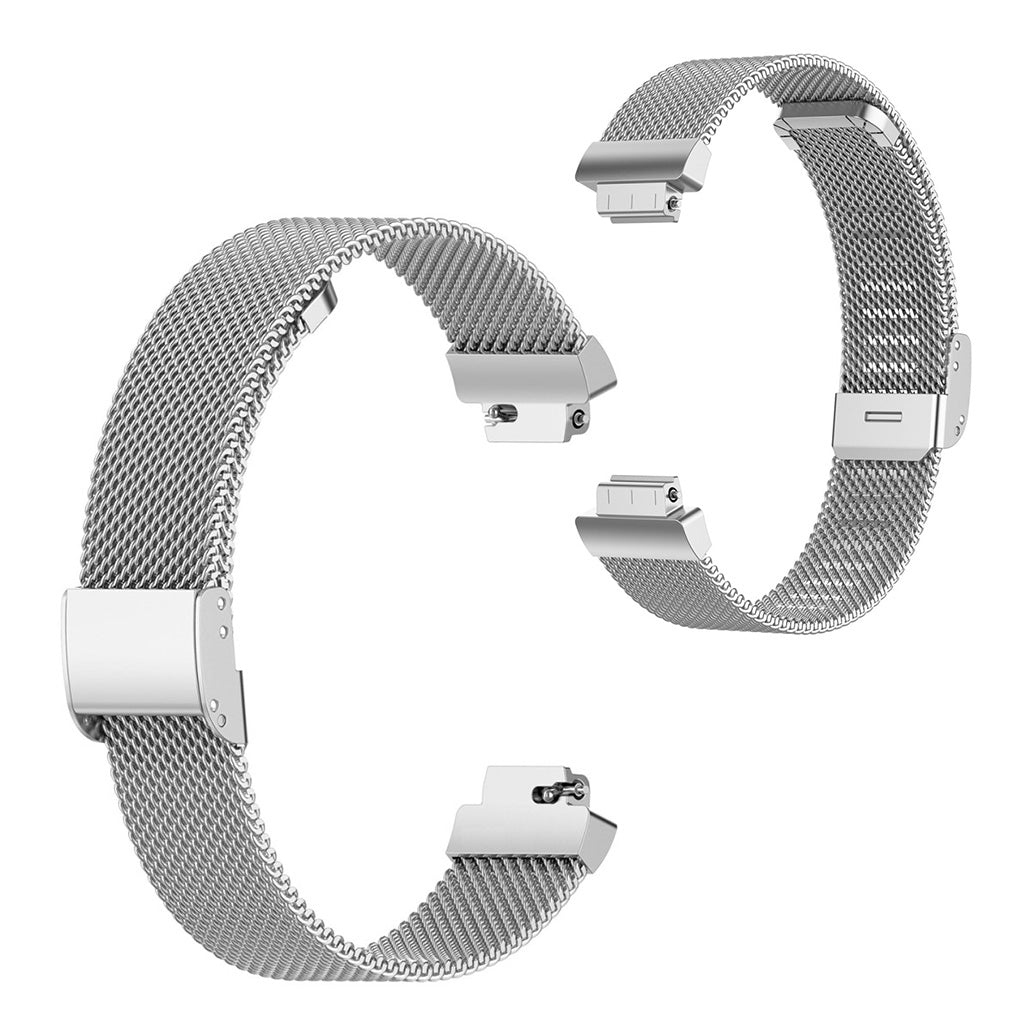 Helt vildt rart Fitbit Ace 2 / Fitbit Inspire Metal Rem - Størrelse: L - Sølv#serie_2