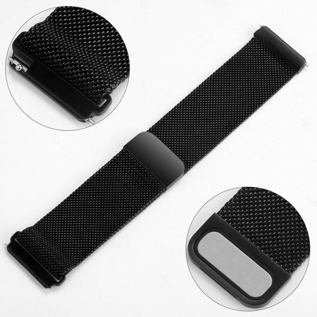 Meget pænt Fitbit Versa 3 / Fitbit Sense Metal Rem - Sort#serie_1