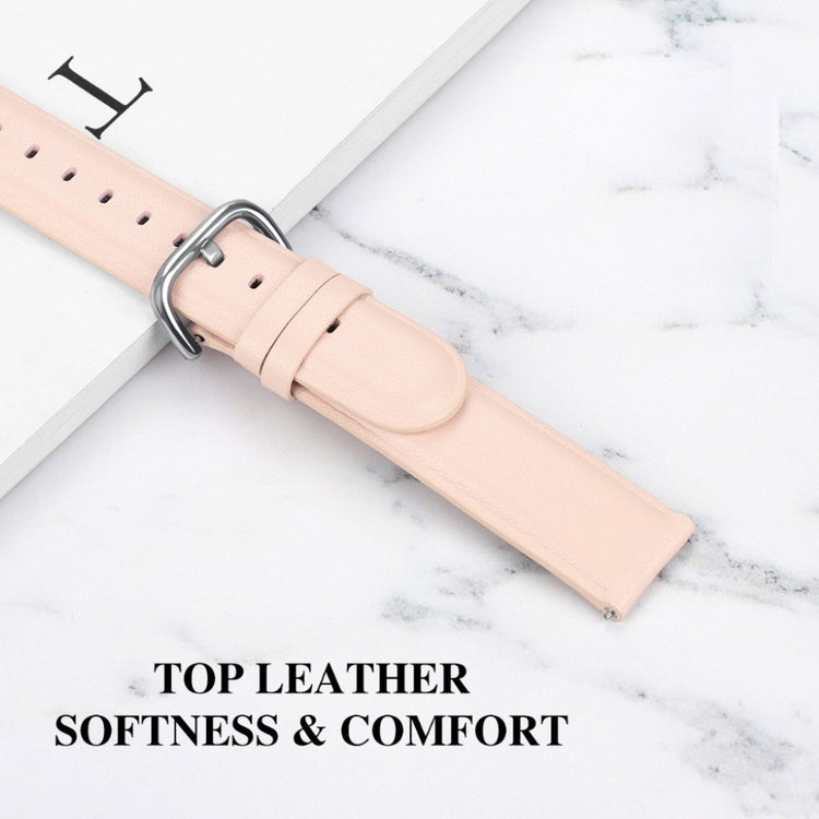 Eminent Fitbit Versa 3 / Fitbit Sense Ægte læder Rem - Pink#serie_4