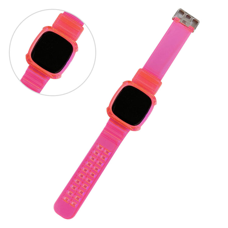 Meget flot Fitbit Versa 3 / Fitbit Sense Silikone Rem - Pink#serie_7