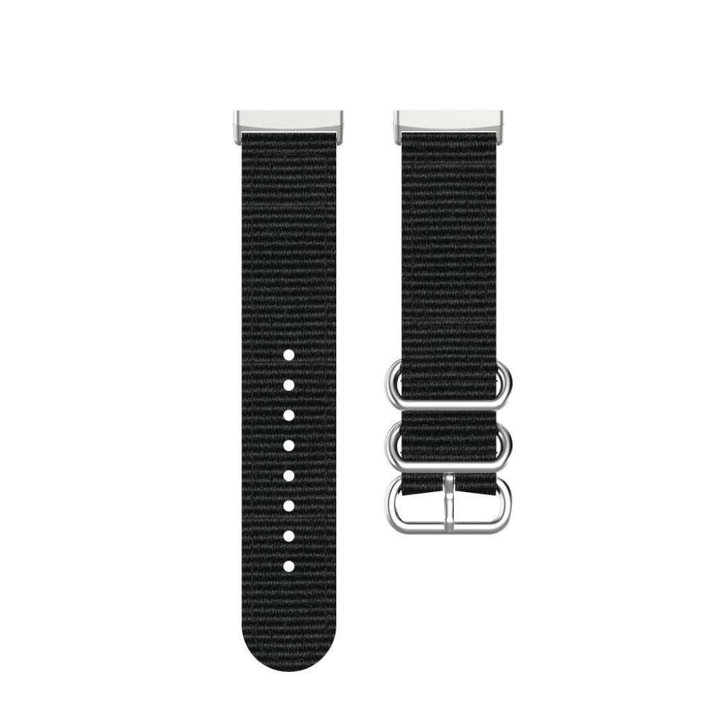 Rigtigt fantastisk Fitbit Versa 3 Nylon Rem - Sort#serie_5