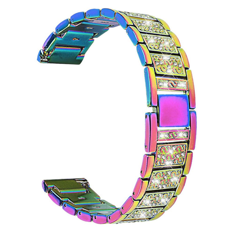 Stilren Fitbit Versa 3 / Fitbit Sense Metal og Rhinsten Rem - Flerfarvet#serie_6