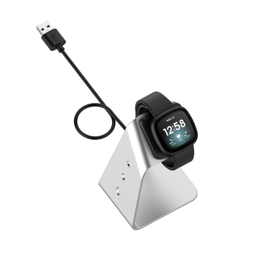 Metal Fitbit Versa 3 / Fitbit Sense Ladestation - Sølv#serie_2