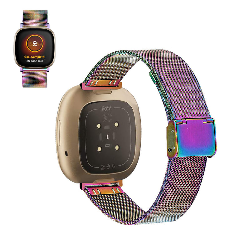 Vildt rart Fitbit Versa 3 / Fitbit Sense Metal Rem - Flerfarvet#serie_6