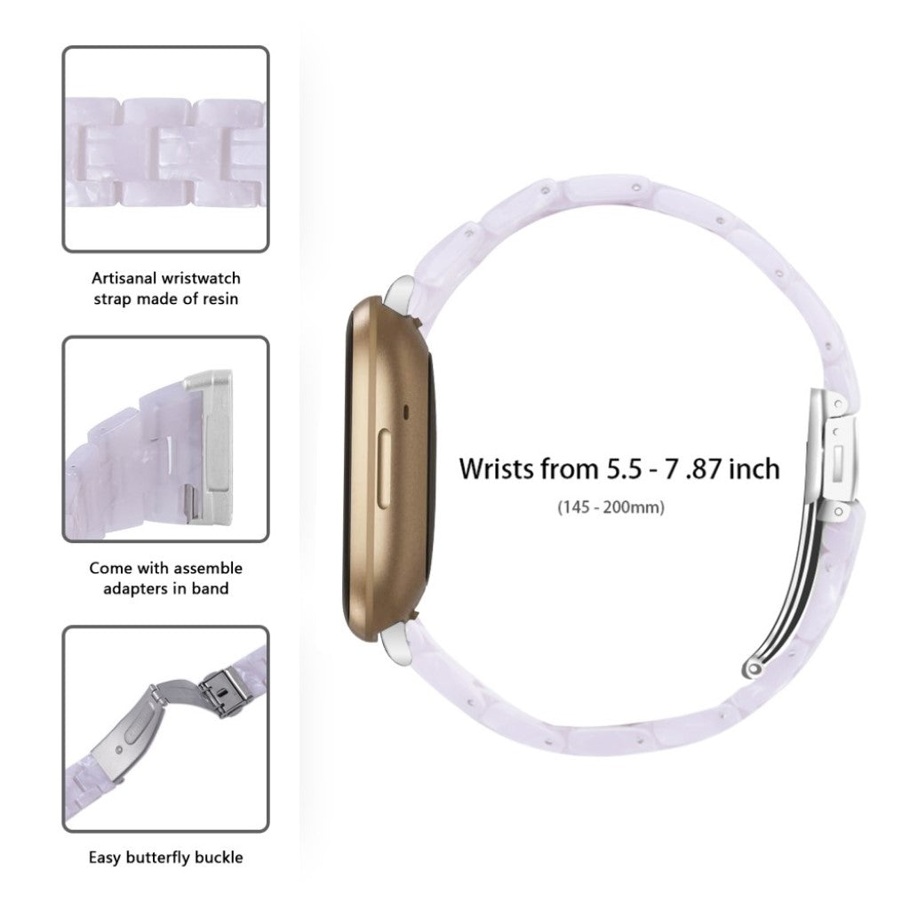 Vildt fint Fitbit Versa 3 / Fitbit Sense  Rem - Hvid#serie_14