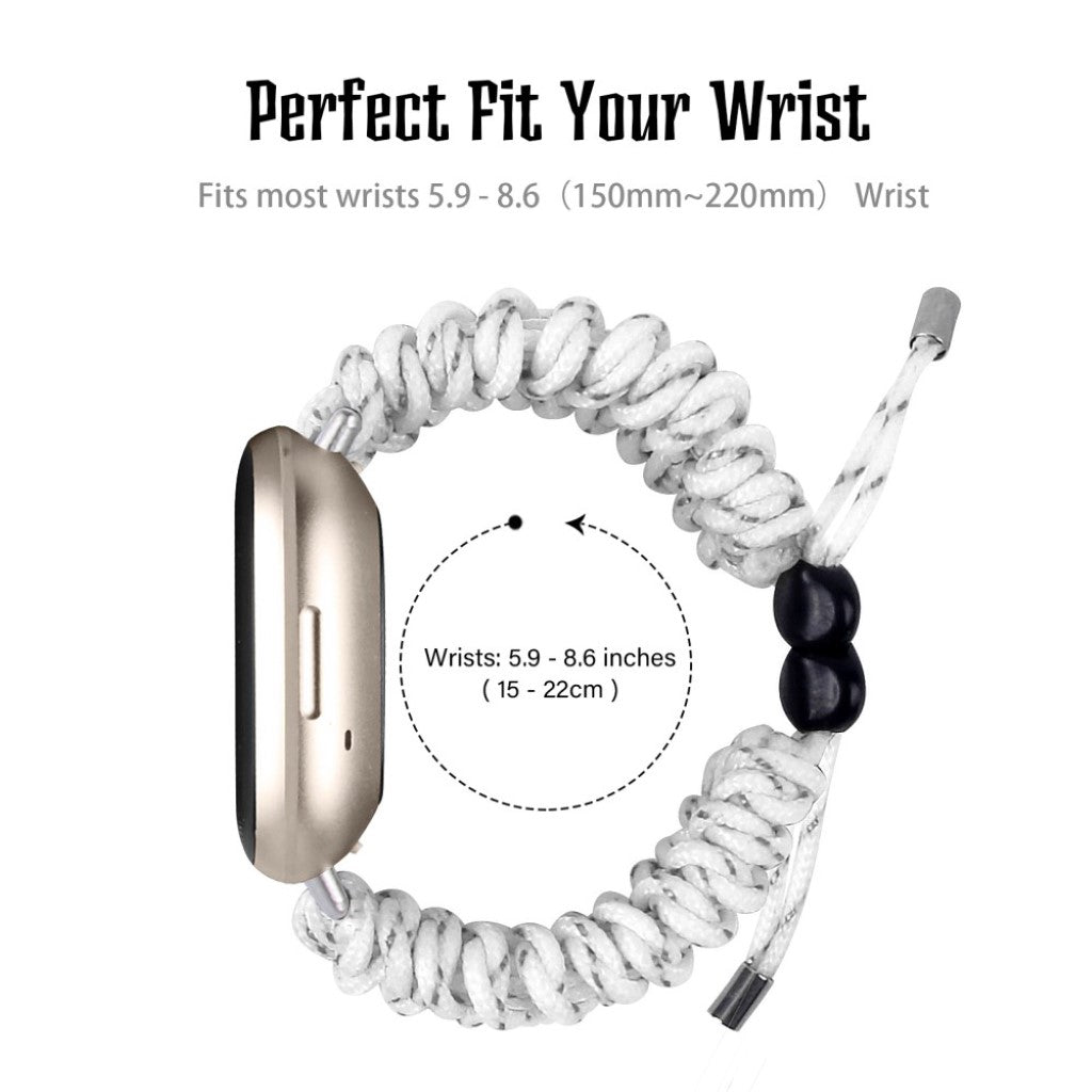 Meget pænt Fitbit Versa 3 / Fitbit Sense Nylon Rem - Hvid#serie_10