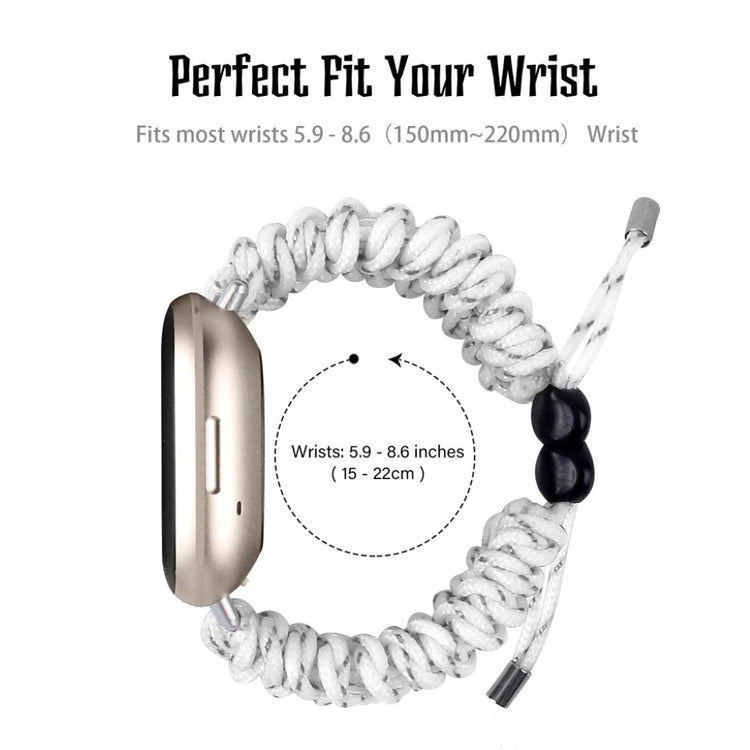 Meget pænt Fitbit Versa 3 / Fitbit Sense Nylon Rem - Hvid#serie_10