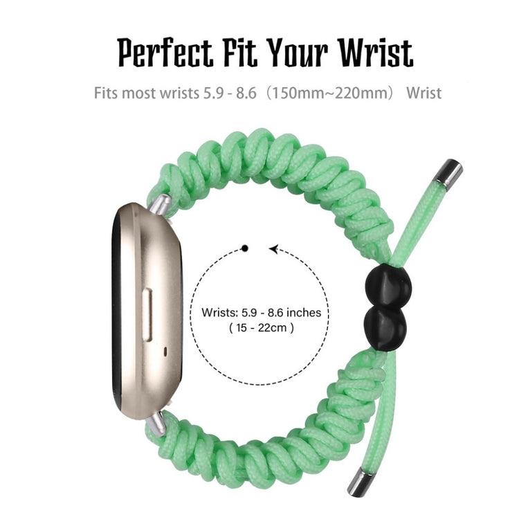 Meget pænt Fitbit Versa 3 / Fitbit Sense Nylon Rem - Grøn#serie_4