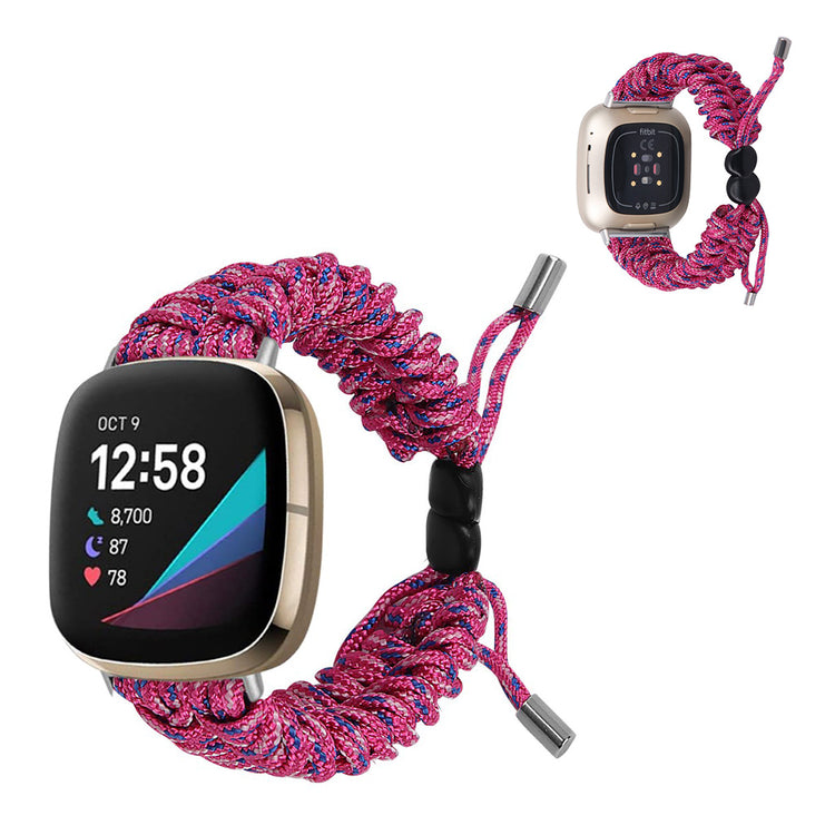 Meget pænt Fitbit Versa 3 / Fitbit Sense Nylon Rem - Pink#serie_5