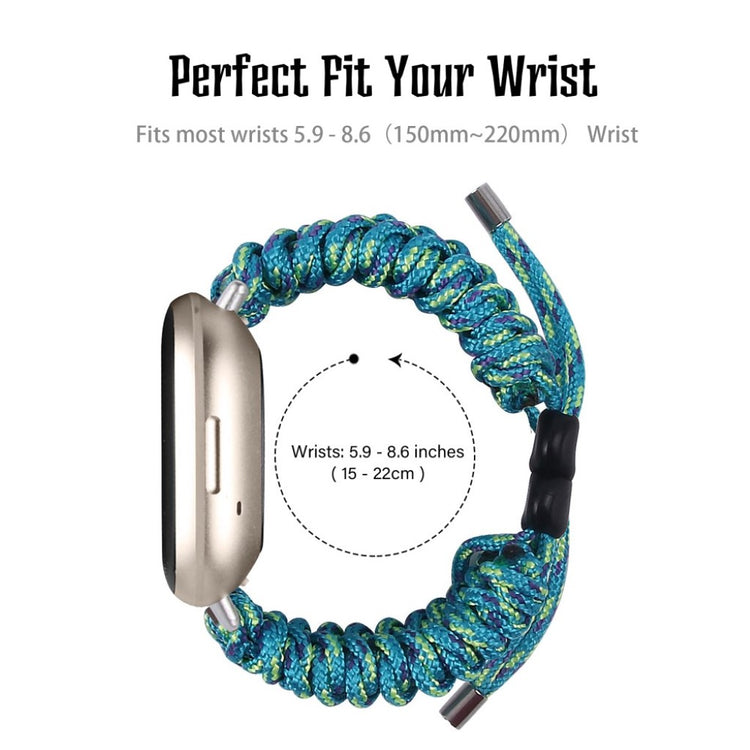 Meget pænt Fitbit Versa 3 / Fitbit Sense Nylon Rem - Blå#serie_6