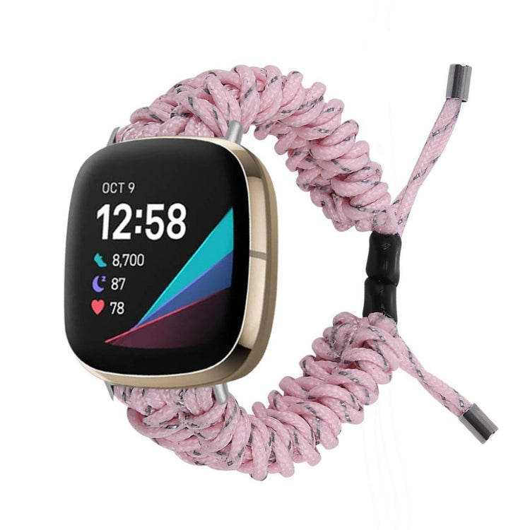 Meget pænt Fitbit Versa 3 / Fitbit Sense Nylon Rem - Pink#serie_8