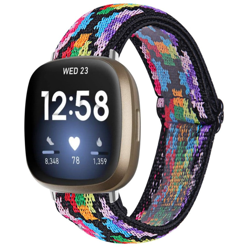 Helt vildt rart Fitbit Versa 3 / Fitbit Sense Nylon Rem - Flerfarvet#serie_14