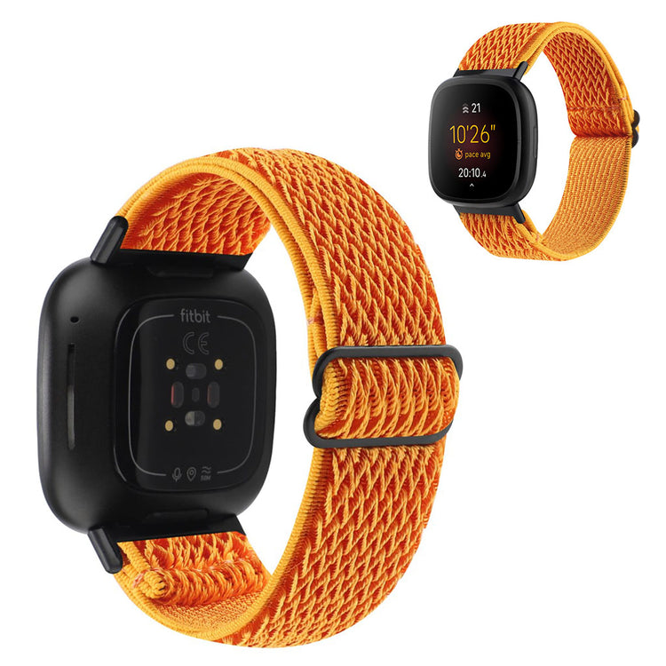 Vildt godt Fitbit Versa 3 Nylon Rem - Orange#serie_5