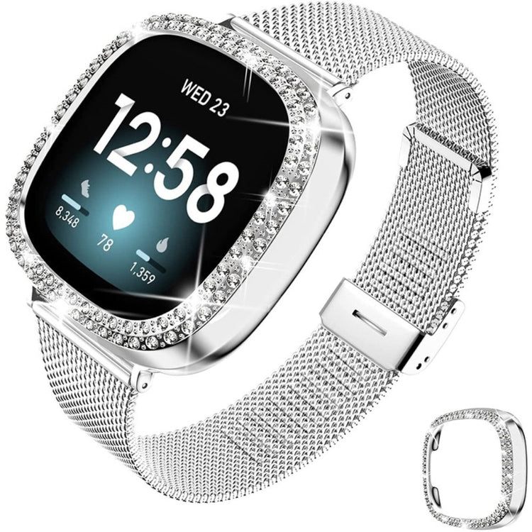 Fitbit Versa 3 Metal Rem - Sølv#serie_071