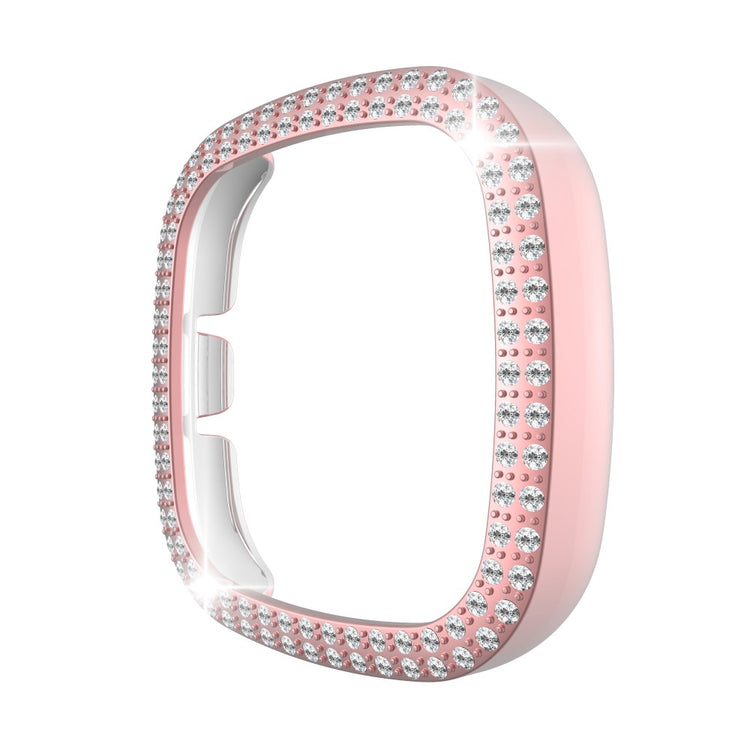Fitbit Versa 3  Plastik og Rhinsten Bumper  - Pink#serie_2