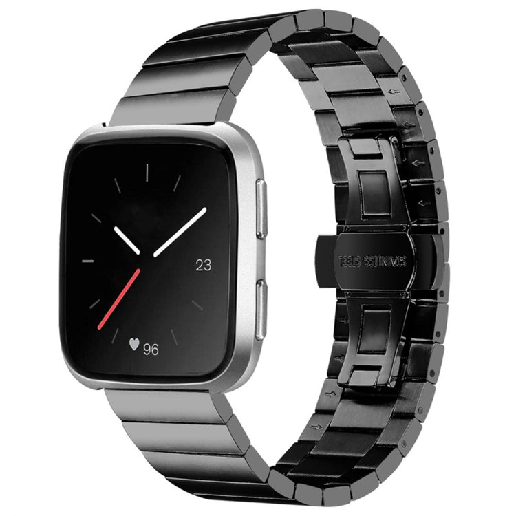 Super sejt Fitbit Versa 3 Metal Rem - Sort#serie_1