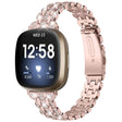 Metal Og Rhinsten Universal Rem passer til Fitbit Sense 1 / Fitbit Versa 3
