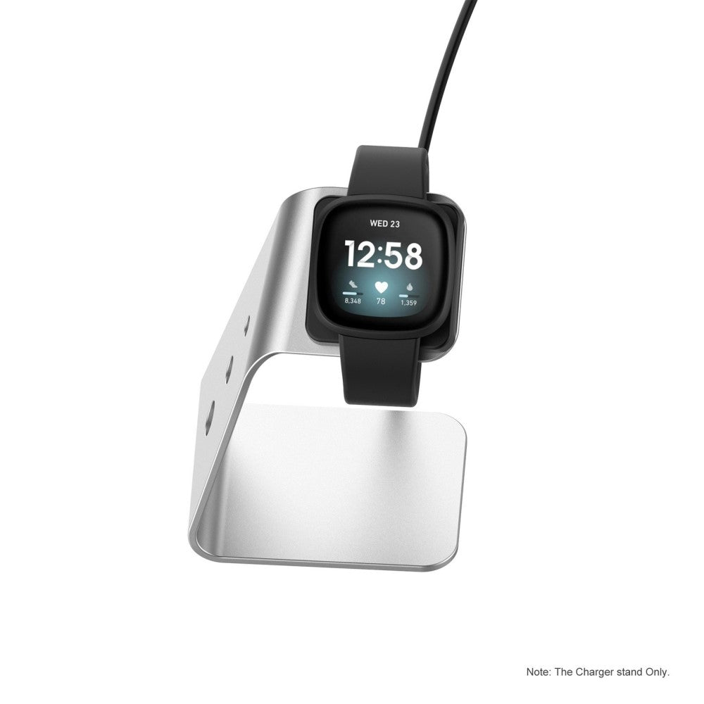 Metal Fitbit Versa 3 USB Opladningskabel - Sølv#serie_2