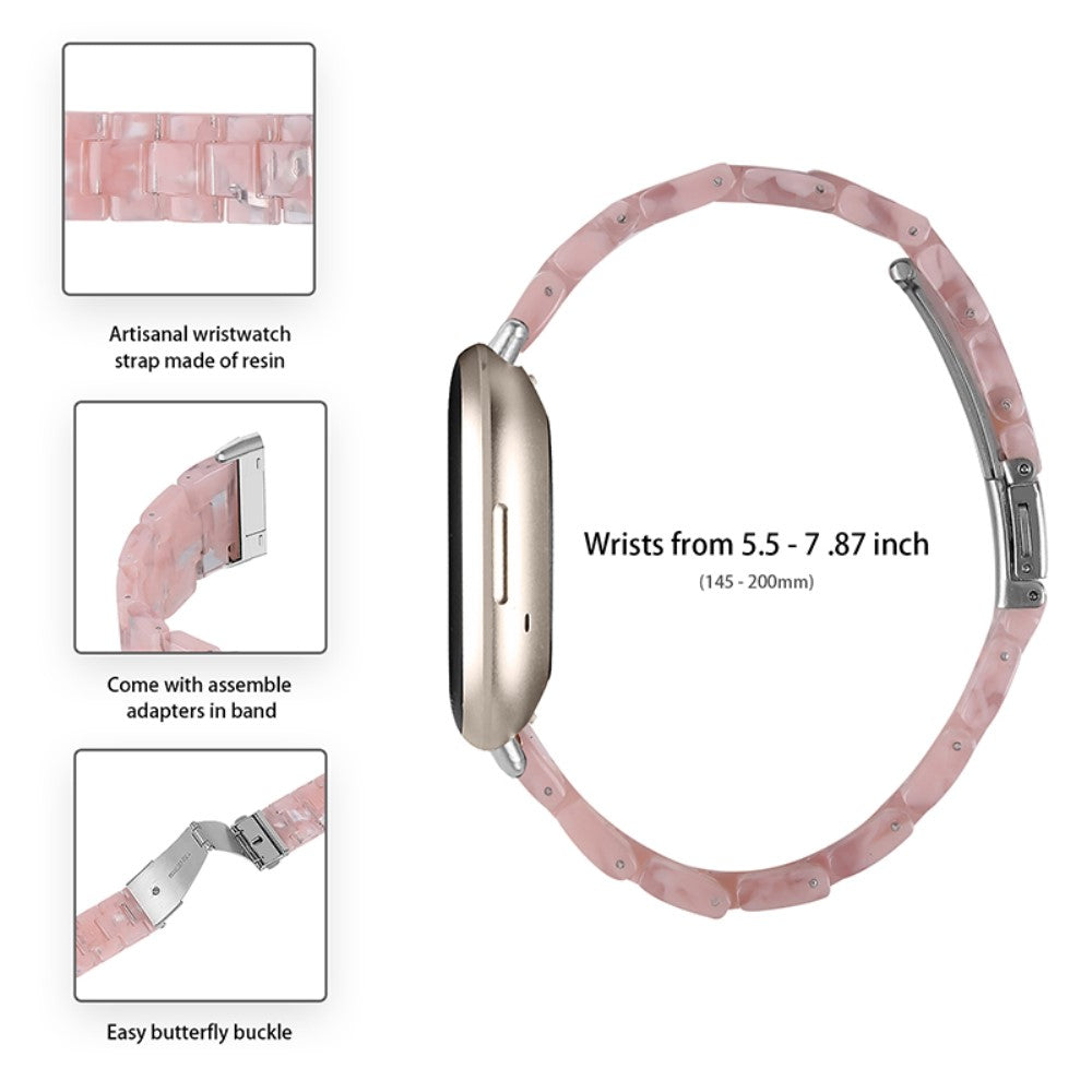 Superflot Fitbit Sense / Fitbit Versa 3 Plastik Rem - Pink#serie_9