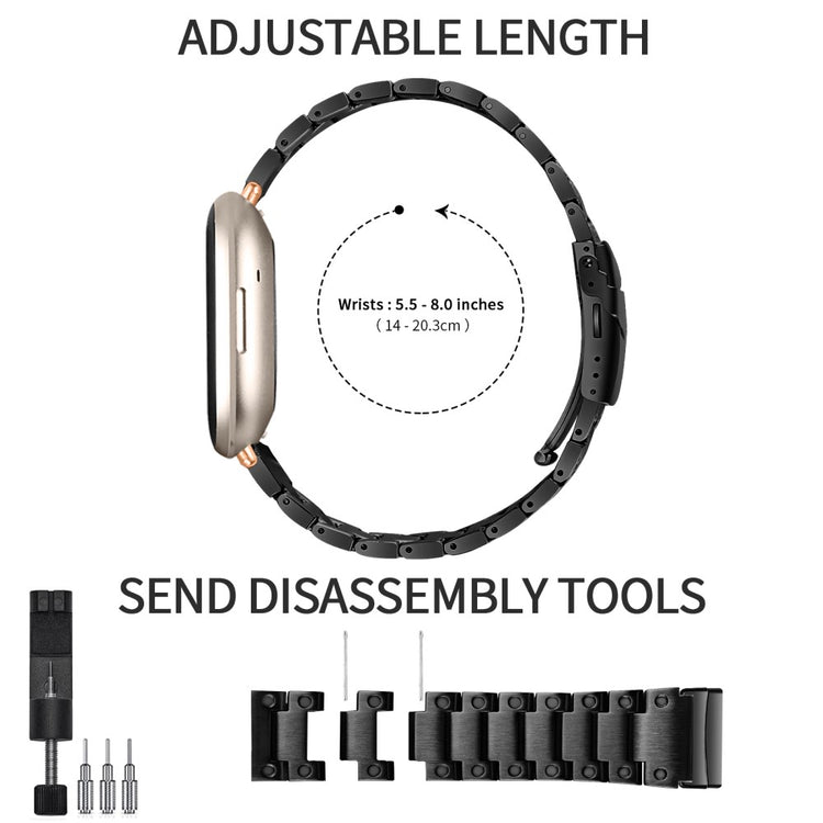 Helt vildt rart Fitbit Sense / Fitbit Versa 3  Rem - Sort#serie_1