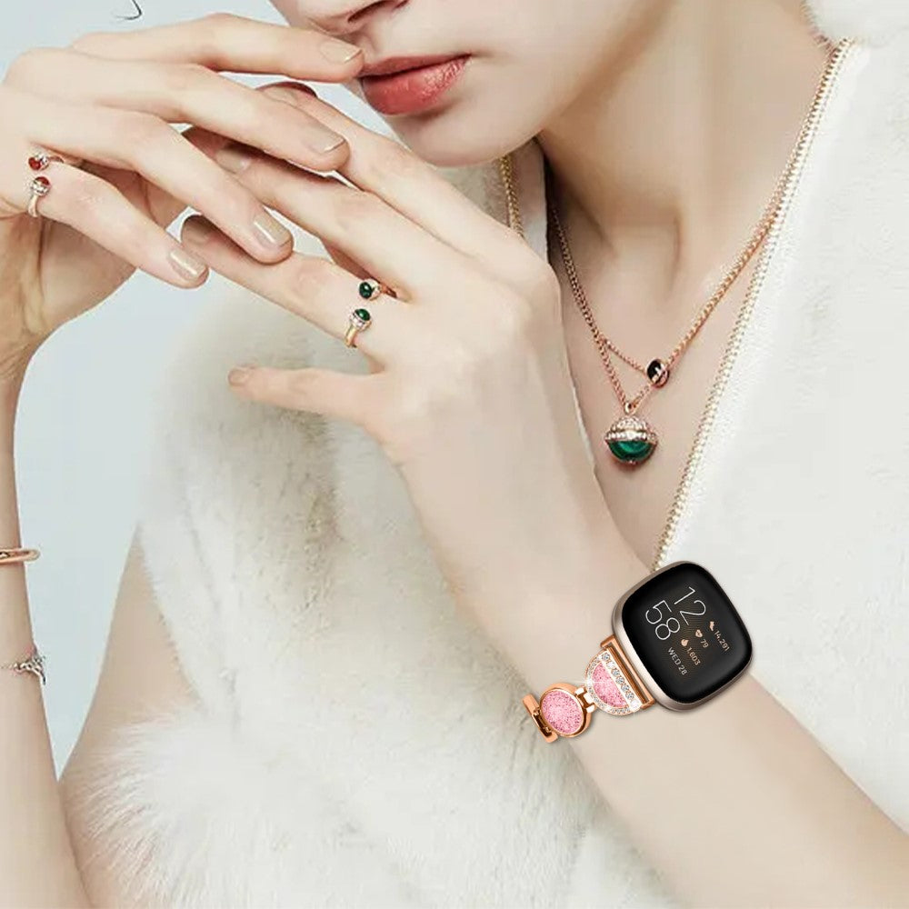 Super skøn Fitbit Sense / Fitbit Versa 3  Rem - Pink#serie_3