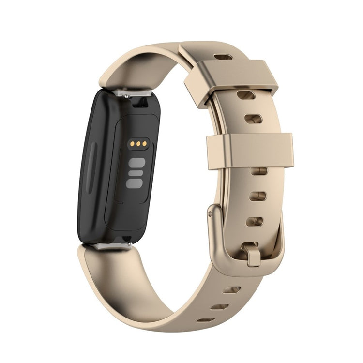 Glimrende Fitbit Inspire 2 Silikone Rem - Størrelse: S - Guld#serie_13