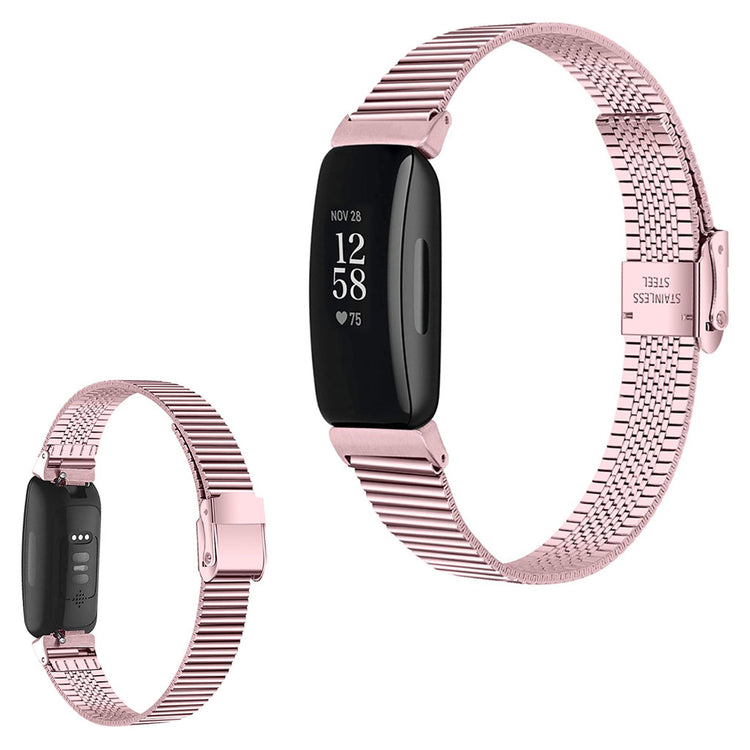 Helt vildt godt Fitbit Inspire 2 Metal Rem - Pink#serie_3