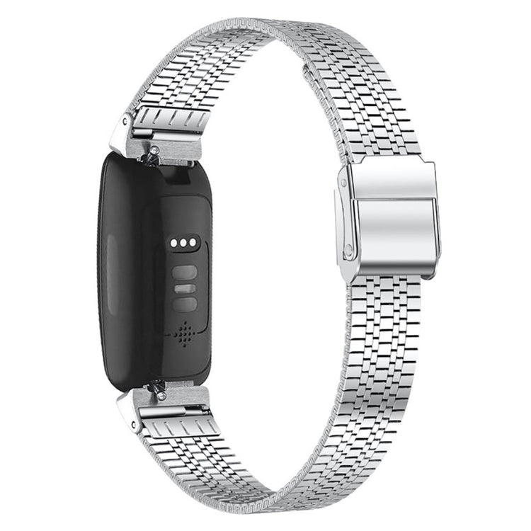 Rigtigt fint Fitbit Inspire 2 Metal Rem - Sølv#serie_016