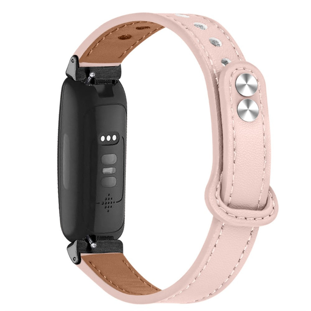 Fantastisk Fitbit Inspire 2 / Fitbit Ace 2 Ægte læder Rem - Pink#serie_4