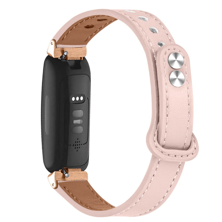 Vildt godt Fitbit Inspire 2 / Fitbit Ace 2 Ægte læder Rem - Pink#serie_4