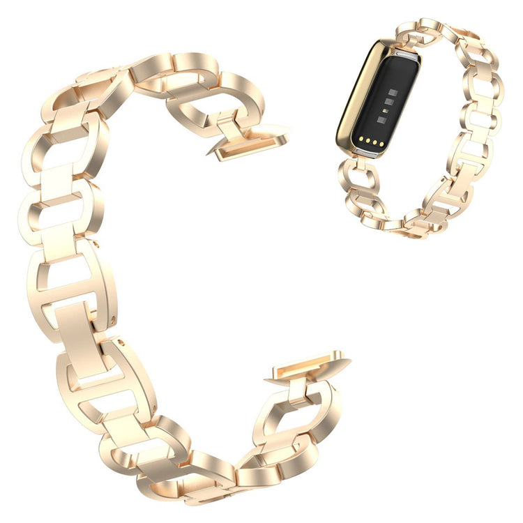 Meget smuk Fitbit Luxe Metal Rem - Guld#serie_4
