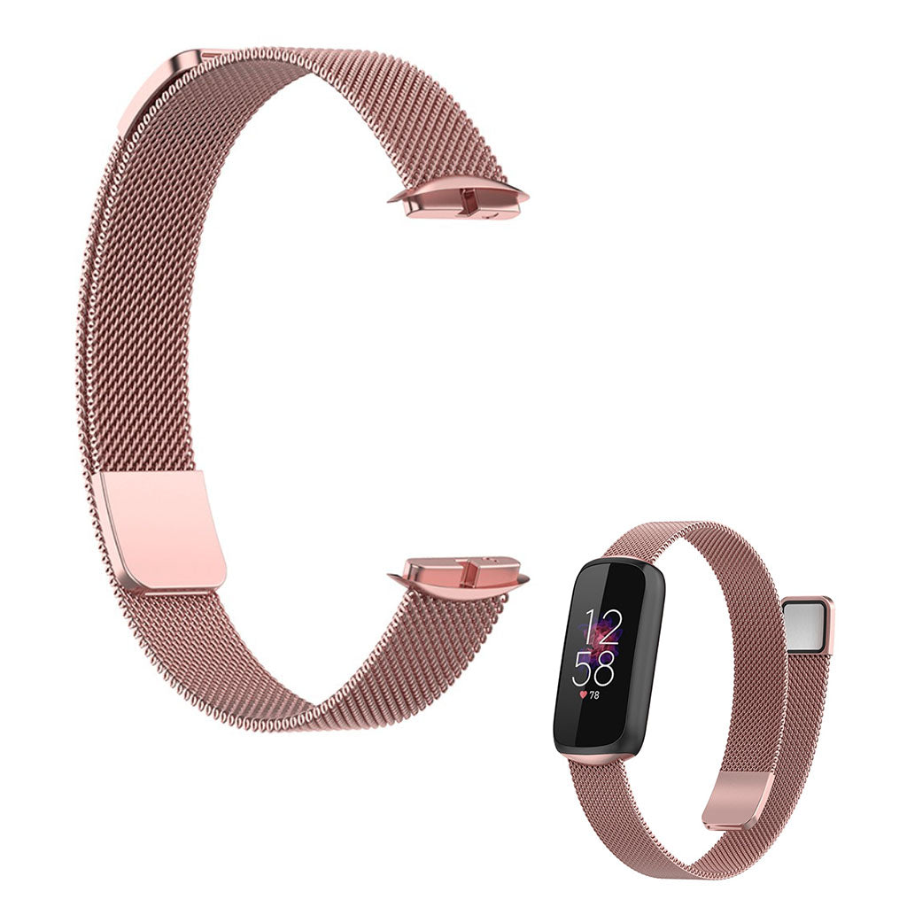 Super pænt Fitbit Luxe Metal Rem - Pink#serie_1