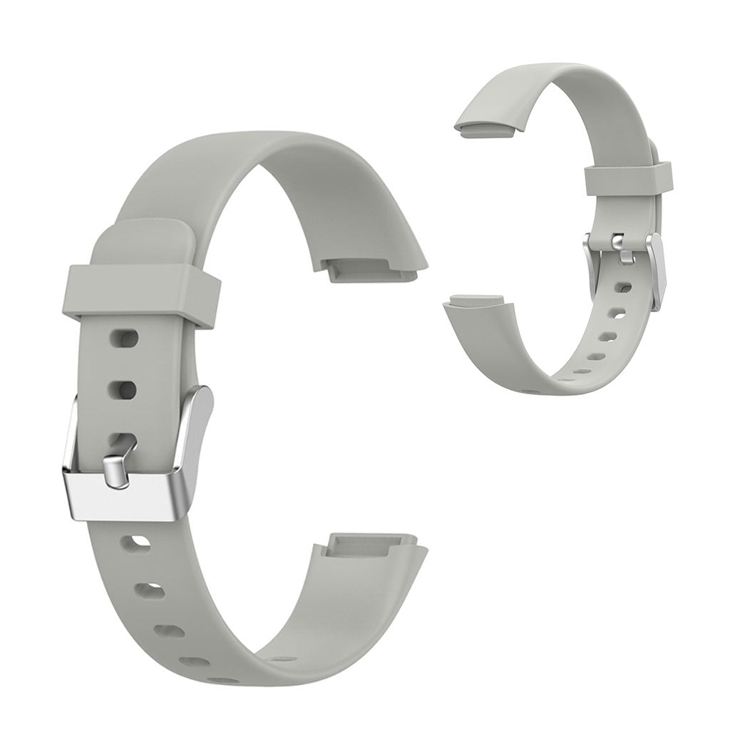 Udsøgt Fitbit Luxe Silikone Rem - Størrelse: L - Sølv#serie_12