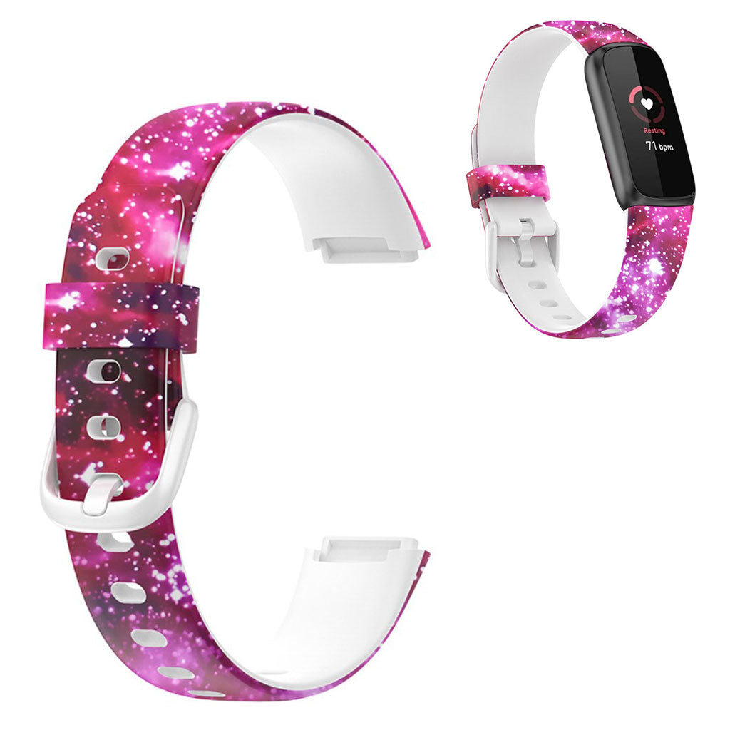 Klassisk Fitbit Luxe Silikone Rem - Størrelse: S - Pink#serie_1