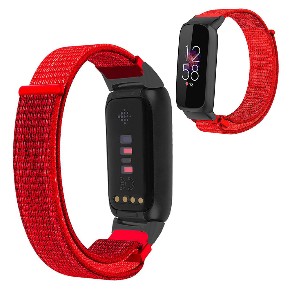 Rigtigt nydelig Fitbit Luxe Nylon Rem - Rød#serie_7
