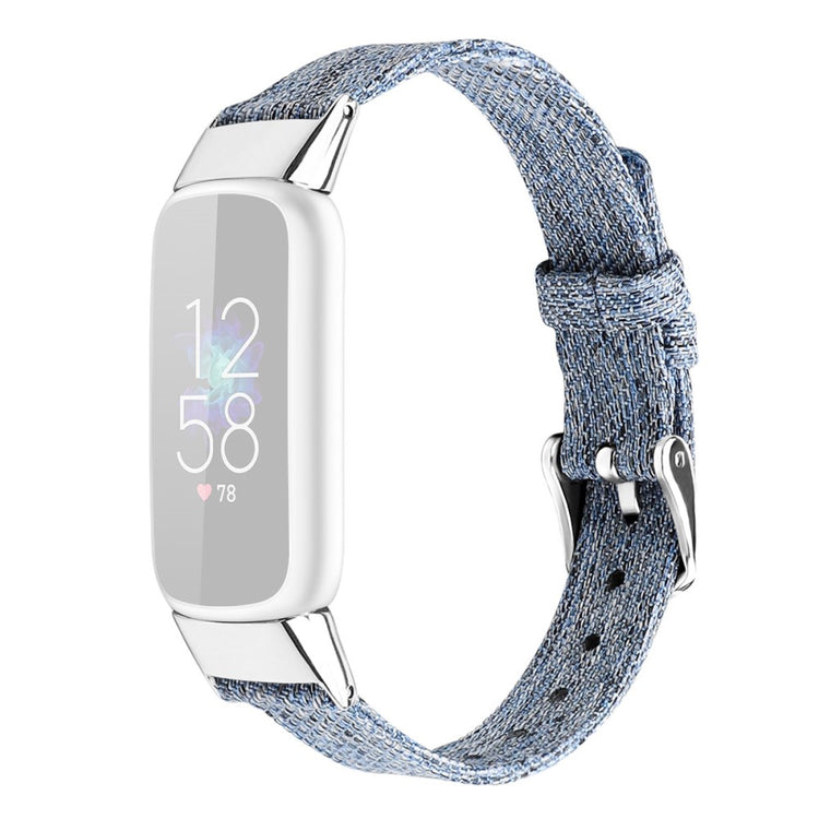Helt vildt fint Fitbit Luxe Nylon Rem - Størrelse: S - Blå#serie_18