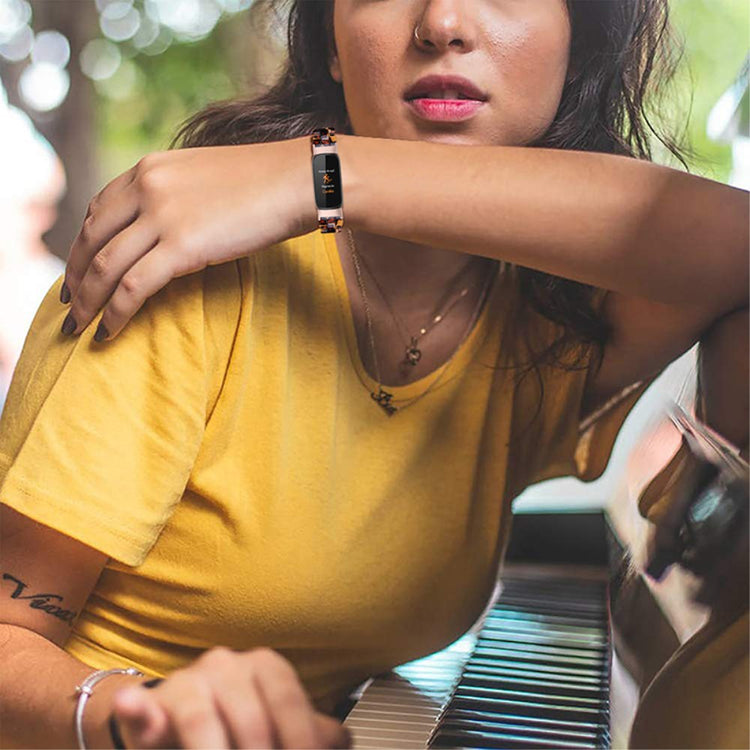 Meget elegant Fitbit Luxe Plastik Rem - Brun#serie_1