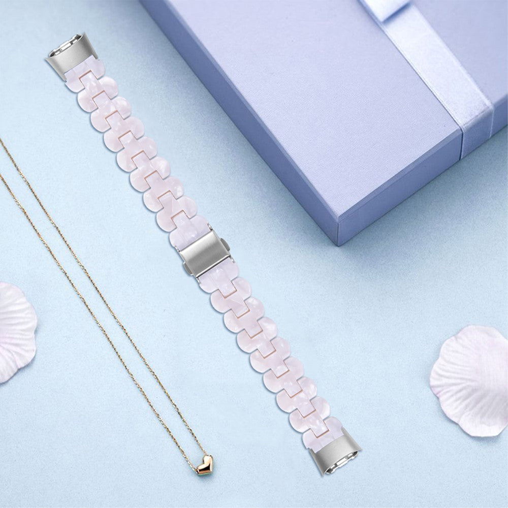 Meget elegant Fitbit Luxe Plastik Rem - Hvid#serie_10