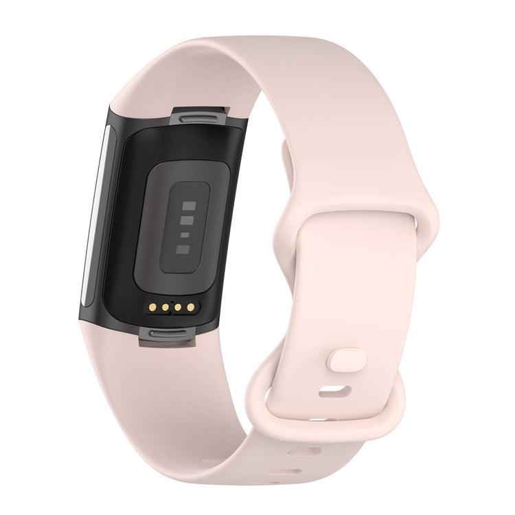 Mega kønt Fitbit Charge 5 Silikone Rem - Størrelse: L - Pink#serie_5